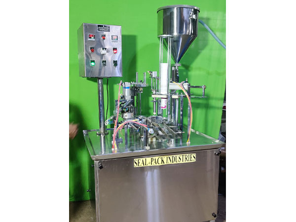 Semi-Automatic Cup Filling and Sealing Machine