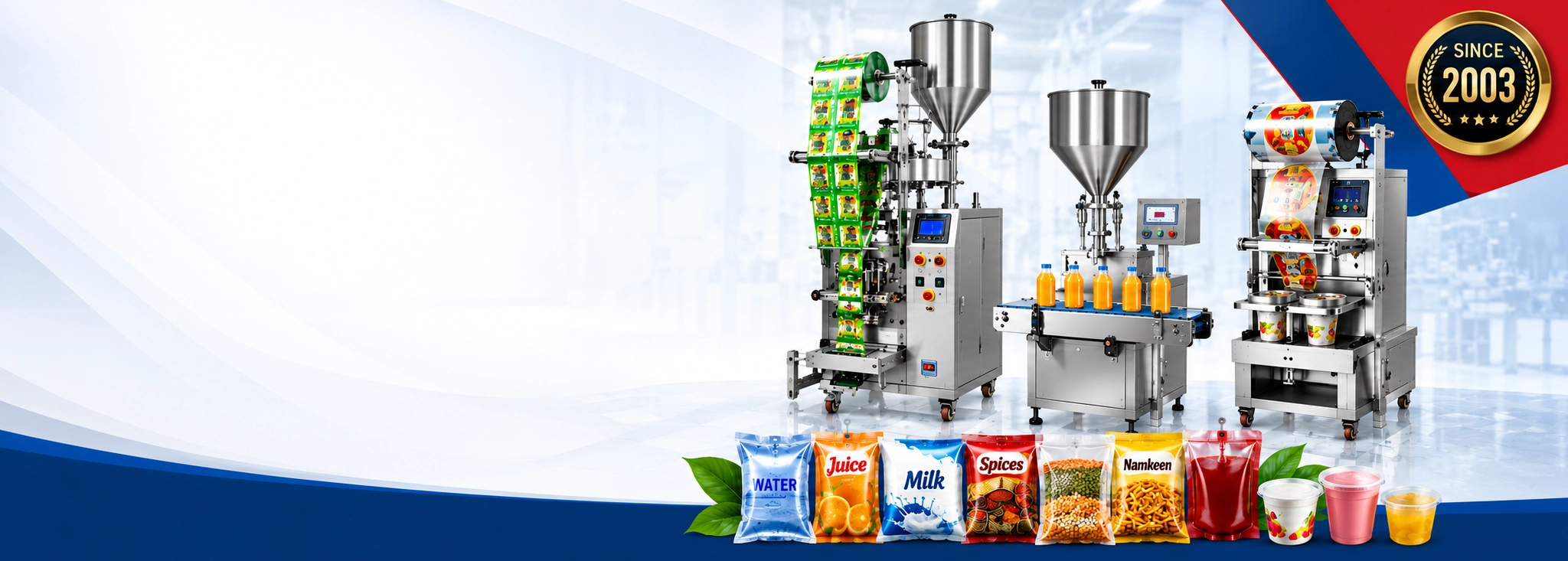 Seal Pack pouch packing, filling, cup sealing and sealing machines
